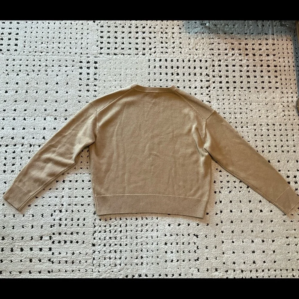 Athleta Alpine Crewneck tan cropped Sweater, XS - Picture 4 of 7